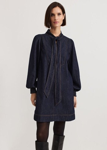 Phase Eight Peggie Denim Dress Blue Canada | UPMLYJ-460